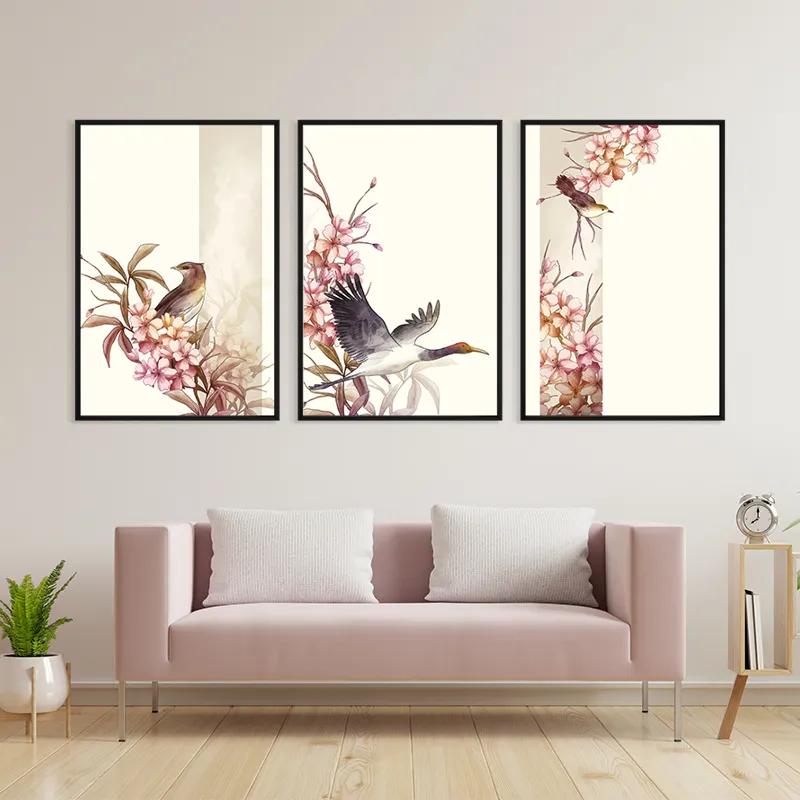 Obraz Multicanvas Asiatic Pink Flower mockup 3