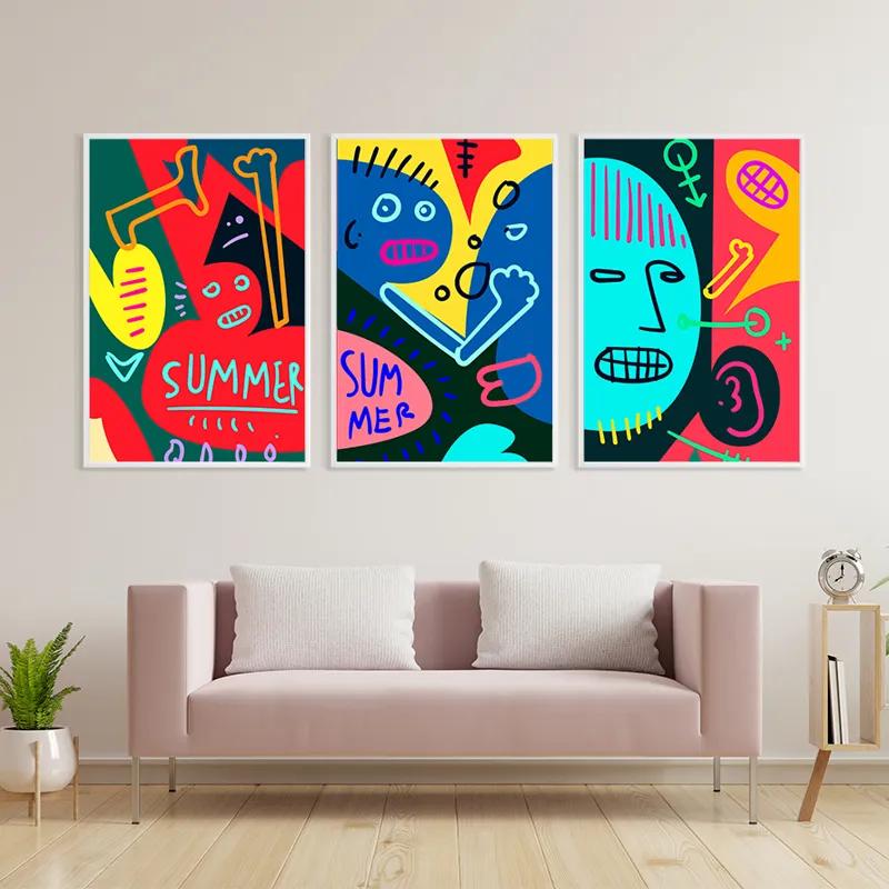 Obraz Multicanvas Summer Collage mockup 3