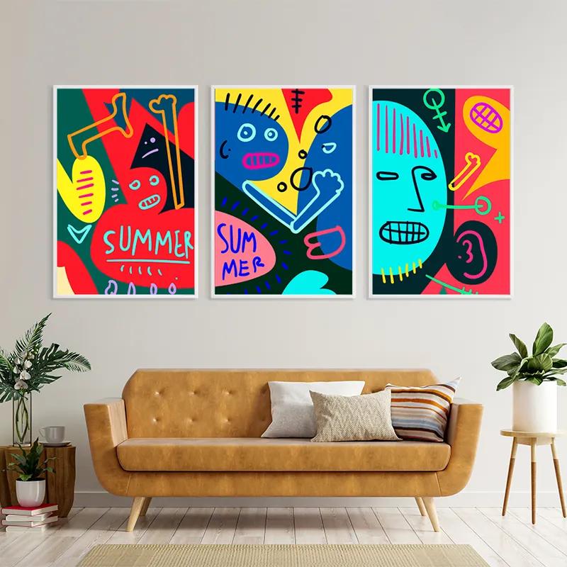 Obraz Multicanvas Summer Collage mockup 4