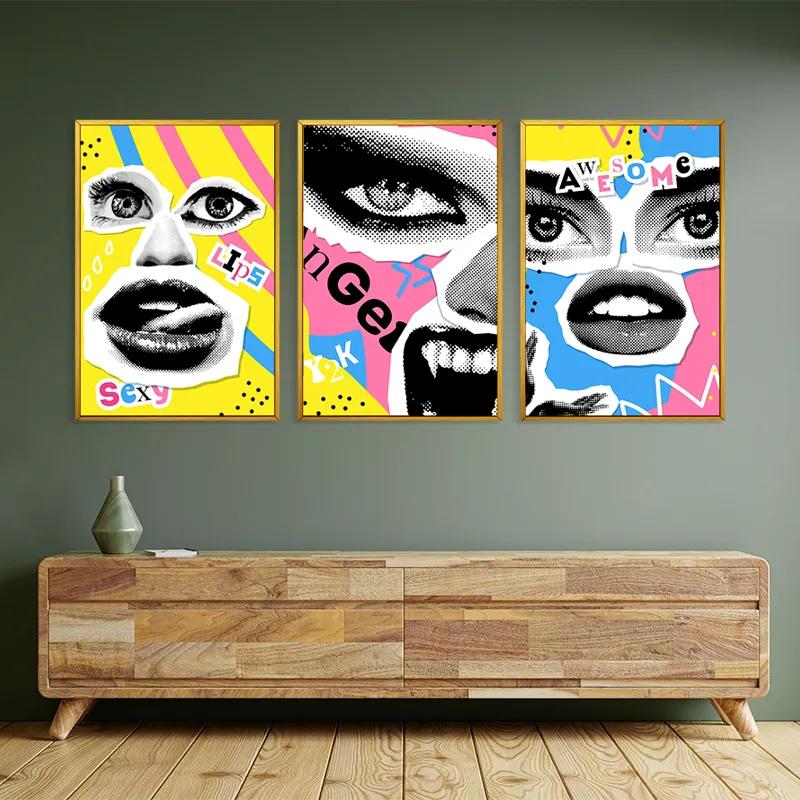 Obraz Multicanvas Face Eye Set mockup 2