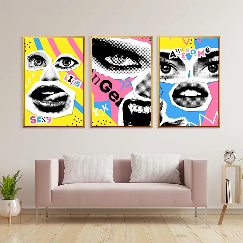 Obraz Multicanvas Face Eye Set mockup 3