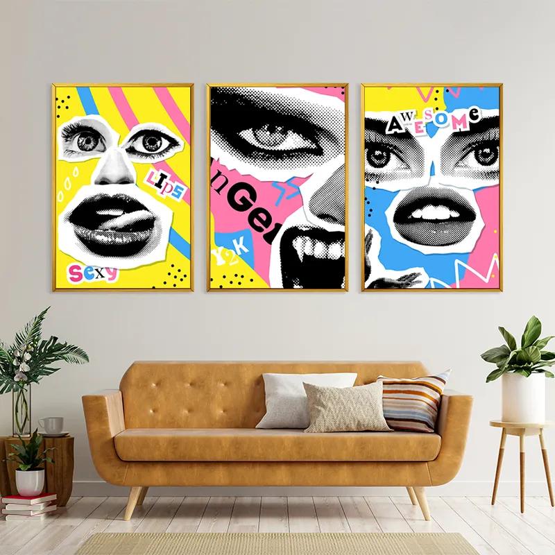 Obraz Multicanvas Face Eye Set mockup 4