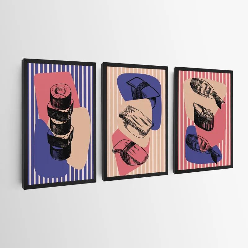 Obraz Multicanvas Sushi Set mockup 0