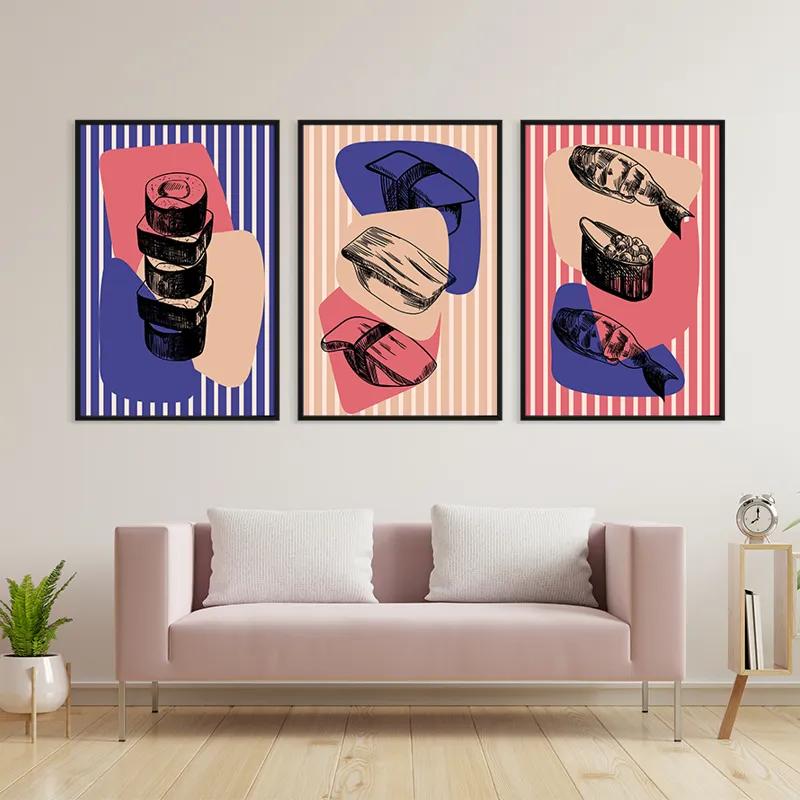 Obraz Multicanvas Sushi Set mockup 3
