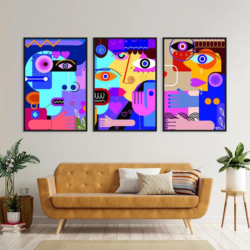 Obraz Multicanvas Personbstract Set mockup 4