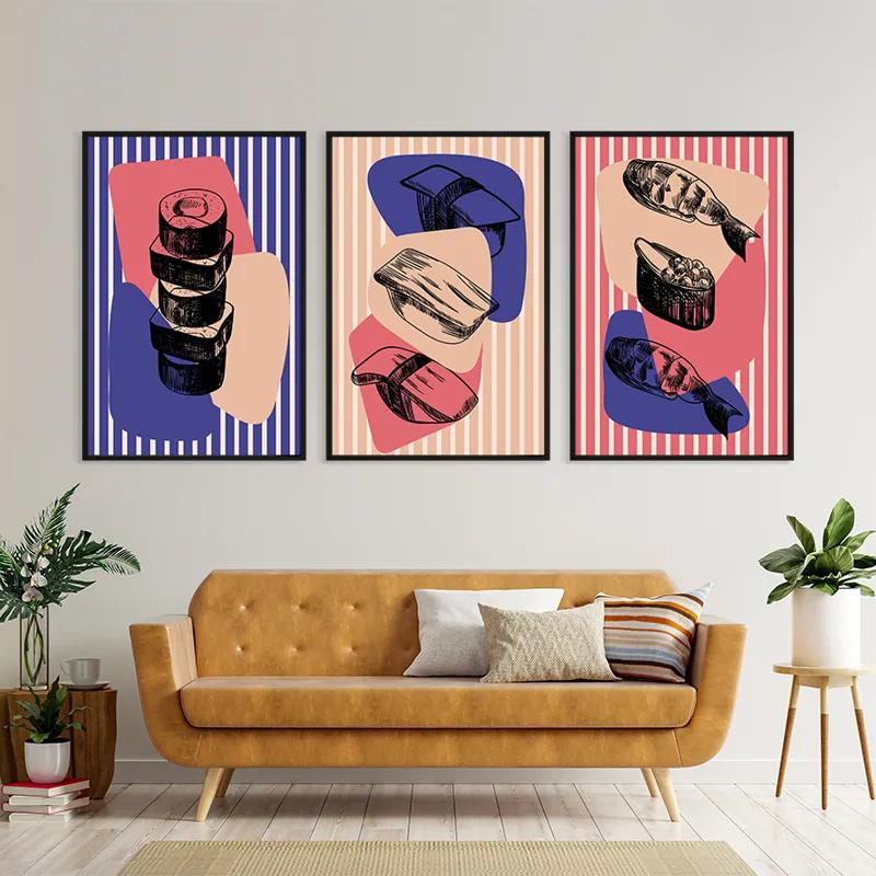 Obraz Multicanvas Sushi Set mockup 4