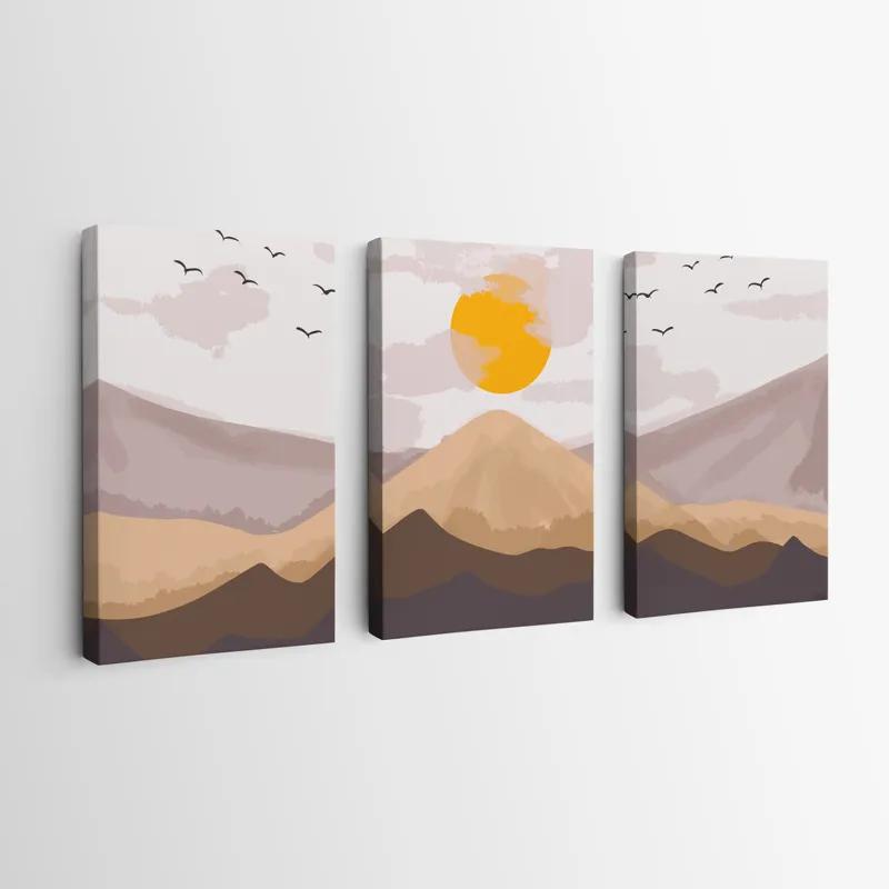 Obraz Multicanvas Mountain Sunrise Set mockup 0