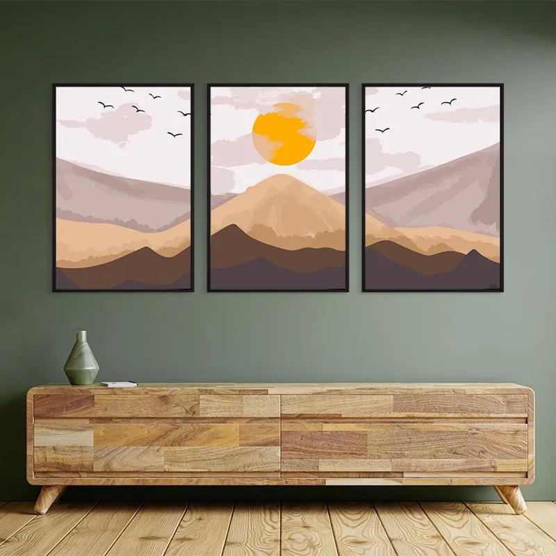 Obraz Multicanvas Mountain Sunrise Set mockup 2