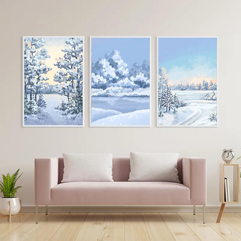 Obraz Multicanvas Art Winter Set mockup 3