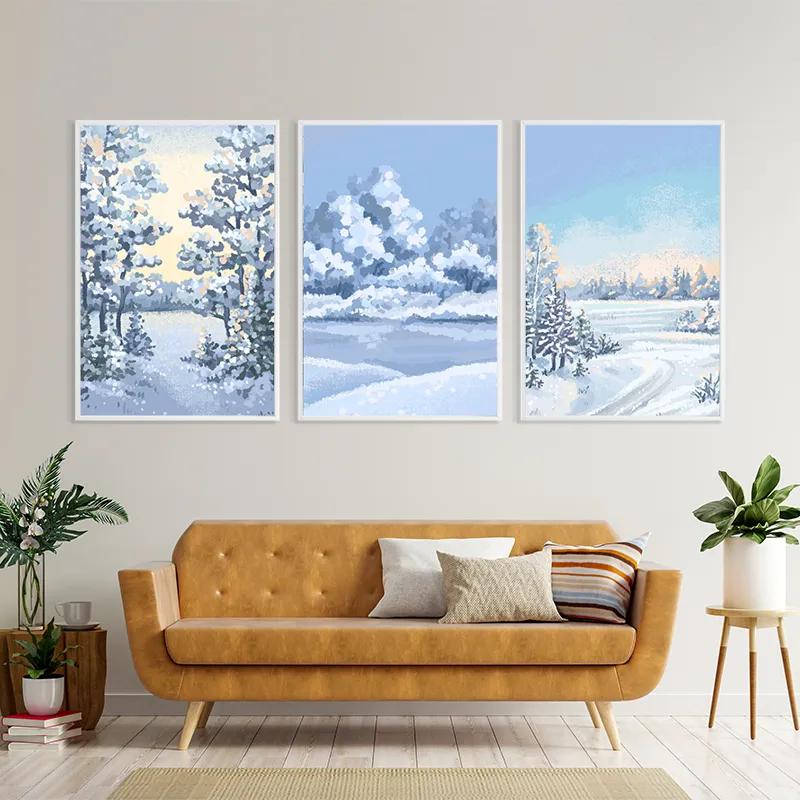 Obraz Multicanvas Art Winter Set mockup 4