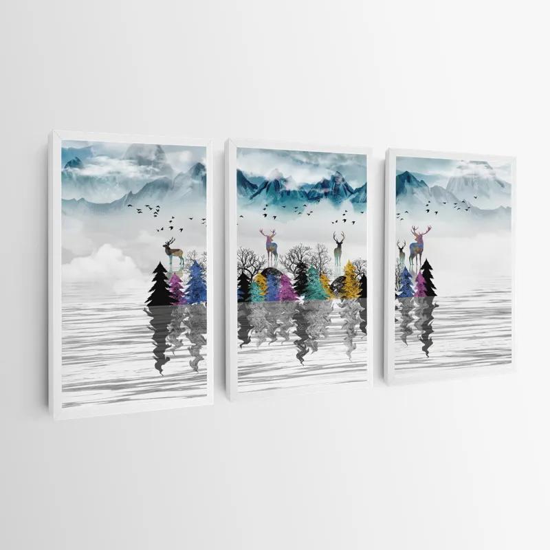 Obraz Multicanvas Mountain Lake mockup 0