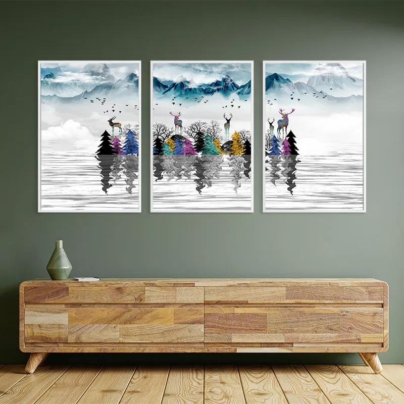 Obraz Multicanvas Mountain Lake mockup 2