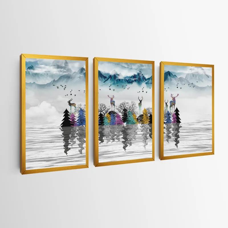 Obraz Multicanvas Mountain Lake mockup 0