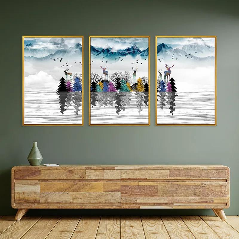 Obraz Multicanvas Mountain Lake mockup 2