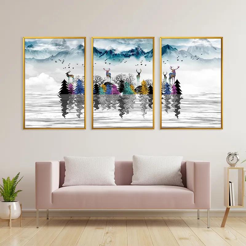 Obraz Multicanvas Mountain Lake mockup 3