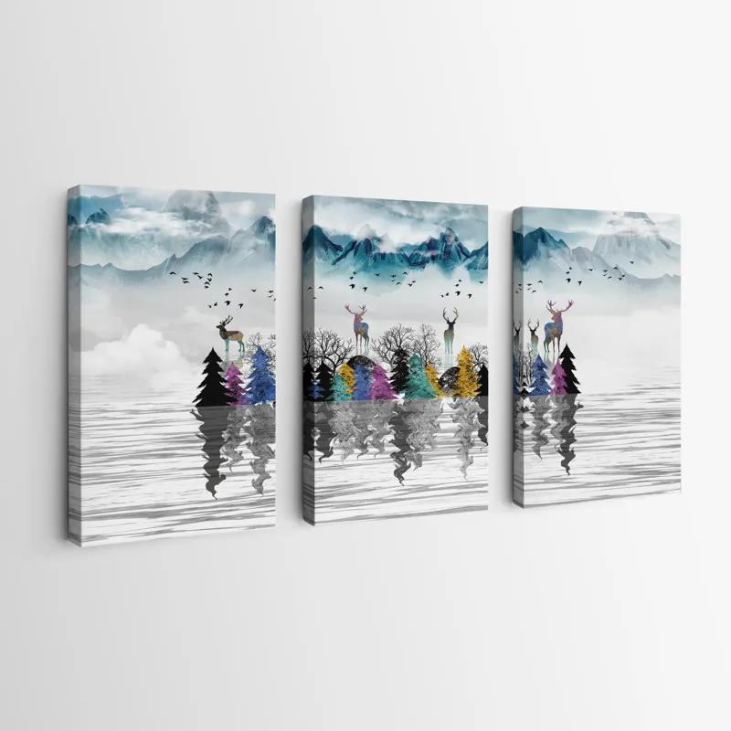 Obraz Multicanvas Mountain Lake mockup 0