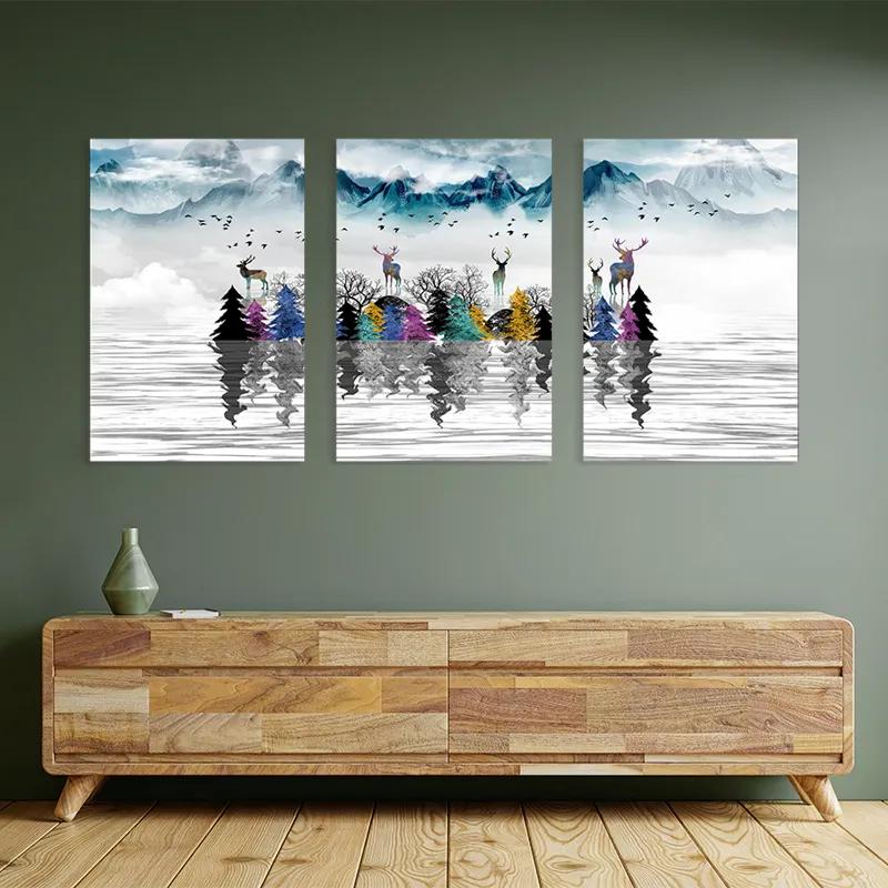 Obraz Multicanvas Mountain Lake mockup 2