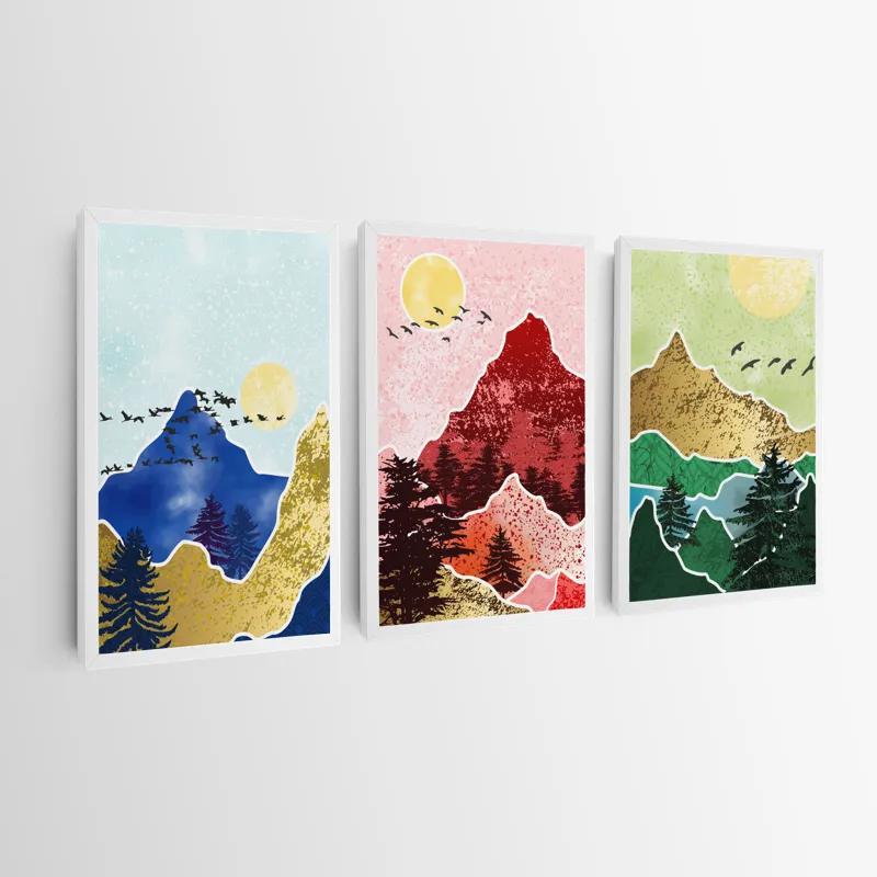 Obraz Multicanvas Mountainirds Set mockup 0