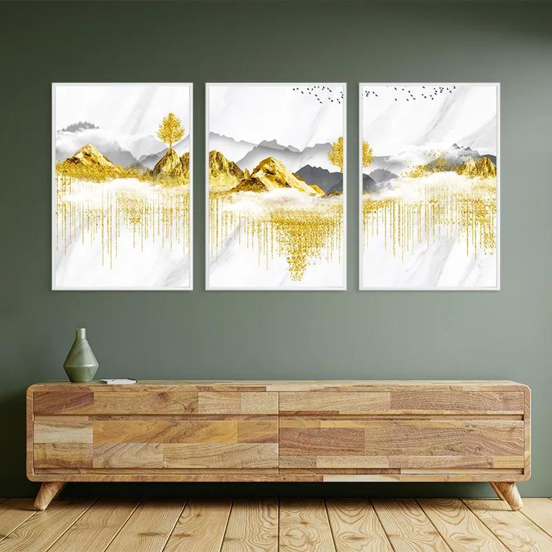 Obraz Multicanvas Golden White Mountains mockup 2