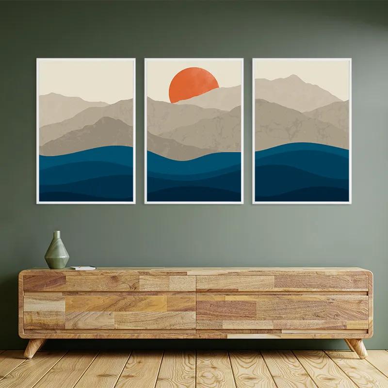 Obraz Multicanvas Orange Moon Set mockup 2