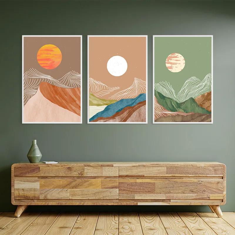 Obraz Multicanvas White Moon Set mockup 2