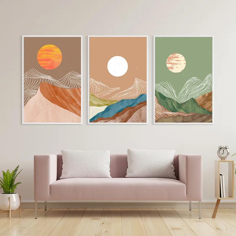 Obraz Multicanvas White Moon Set mockup 3