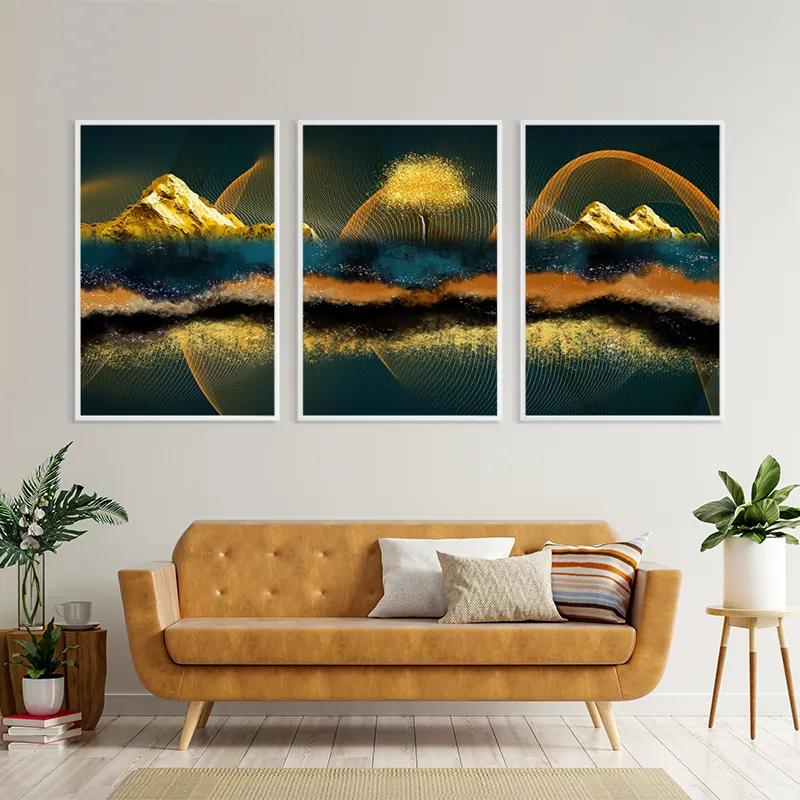 Obraz Multicanvas Mountain Waves mockup 4