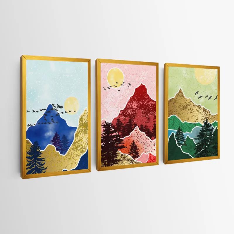 Obraz Multicanvas Mountainirds Set mockup 0