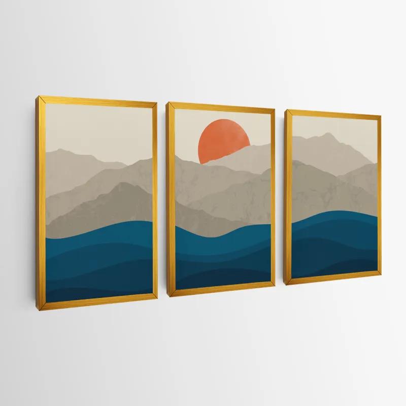 Obraz Multicanvas Orange Moon Set mockup 0