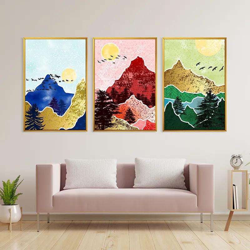 Obraz Multicanvas Mountainirds Set mockup 3