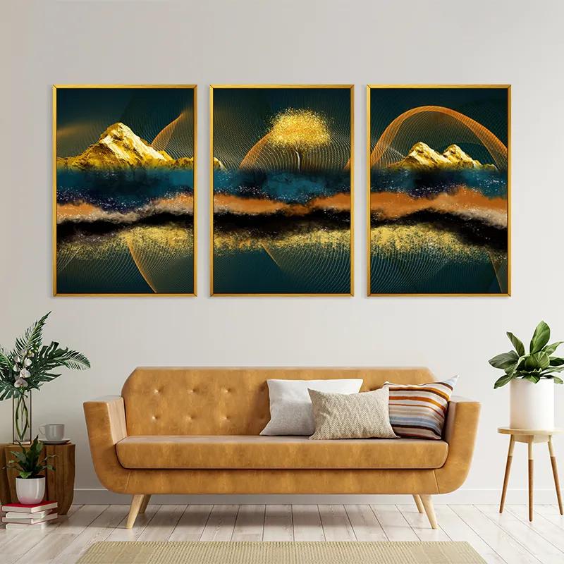 Obraz Multicanvas Mountain Waves mockup 4