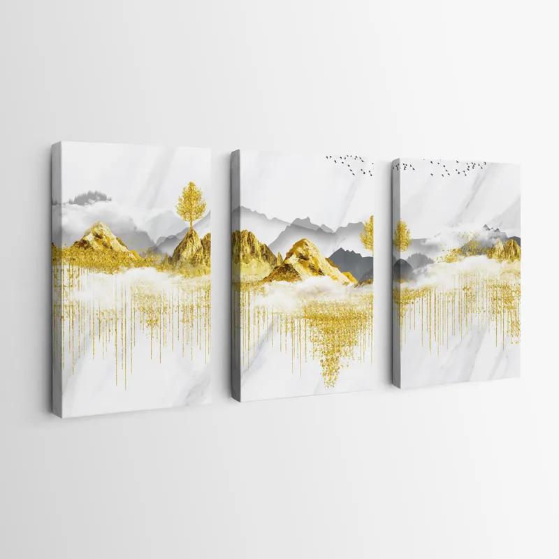 Obraz Multicanvas Golden White Mountains mockup 0