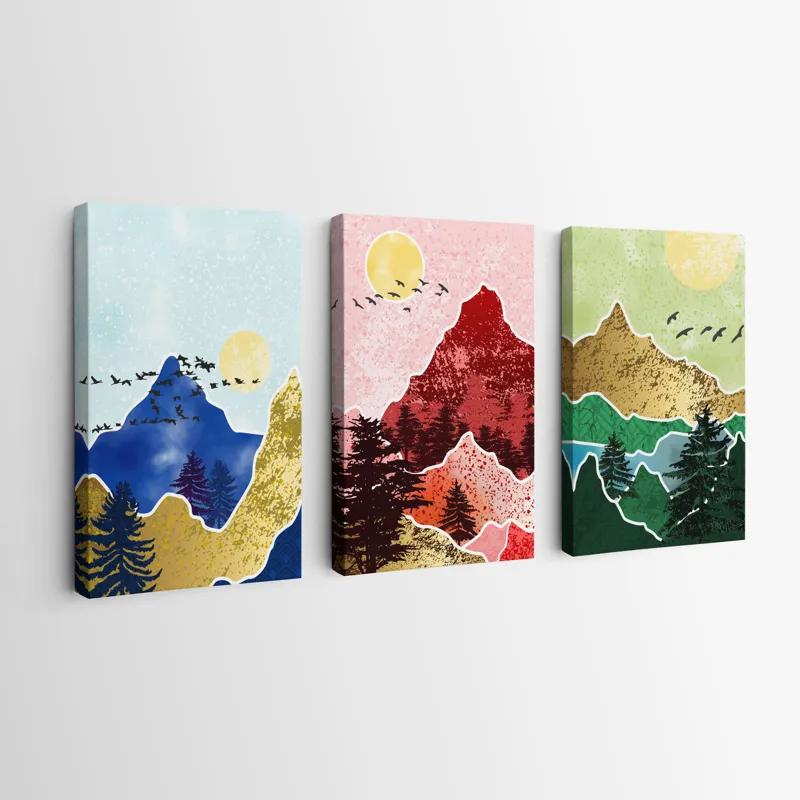 Obraz Multicanvas Mountainirds Set mockup 0