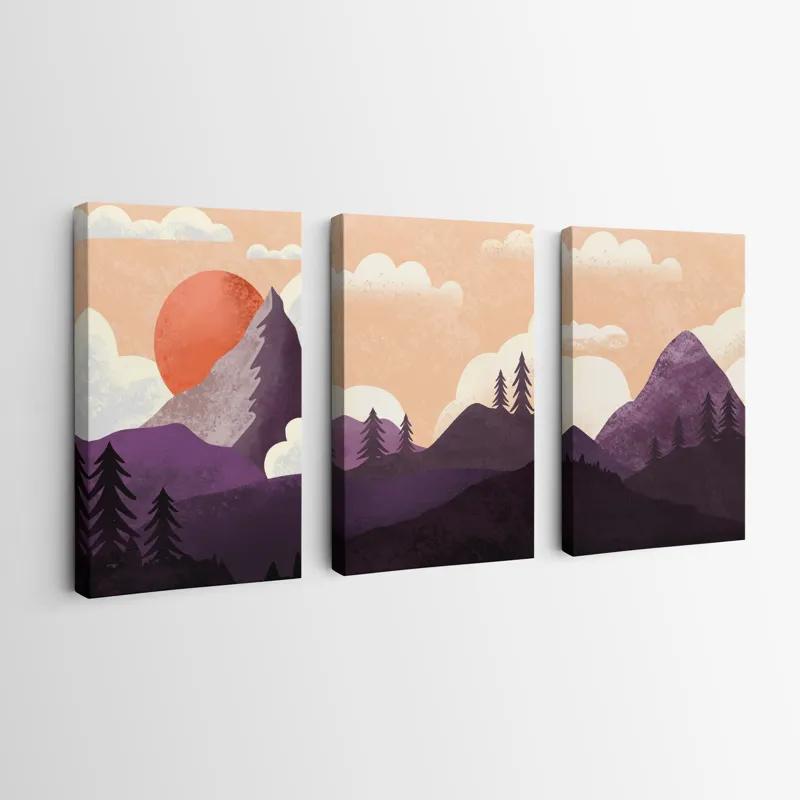 Obraz Multicanvas Purple Mountain mockup 0