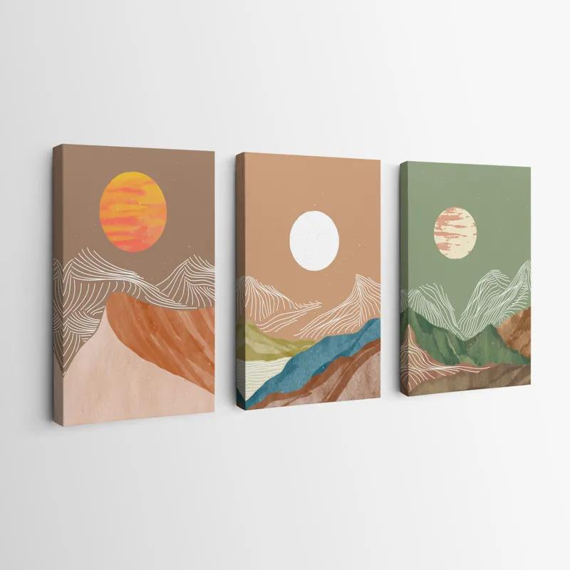 Obraz Multicanvas White Moon Set mockup 0