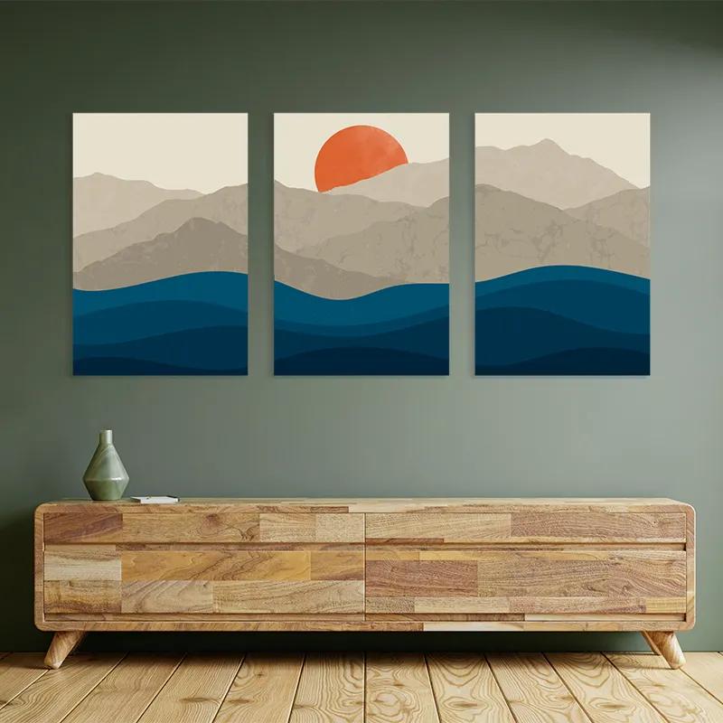 Obraz Multicanvas Orange Moon Set mockup 2