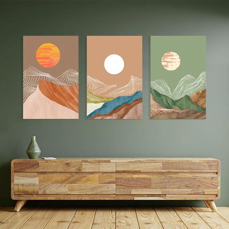 Obraz Multicanvas White Moon Set mockup 2