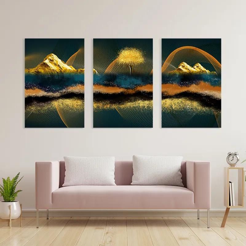 Obraz Multicanvas Mountain Waves mockup 3