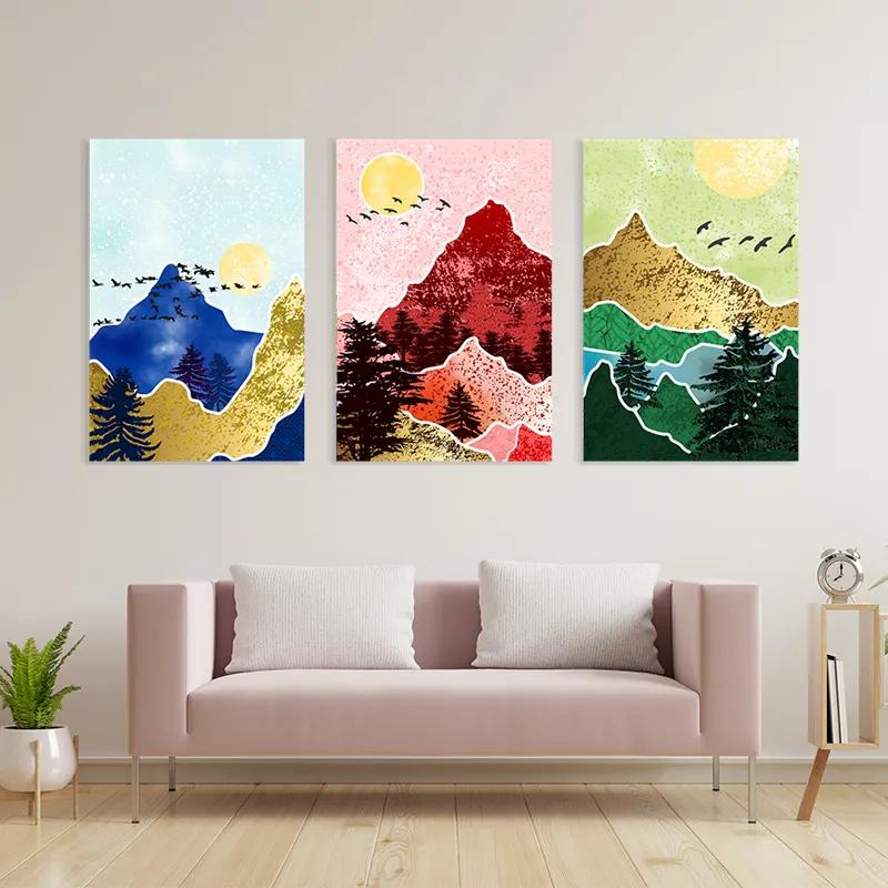 Obraz Multicanvas Mountainirds Set mockup 3