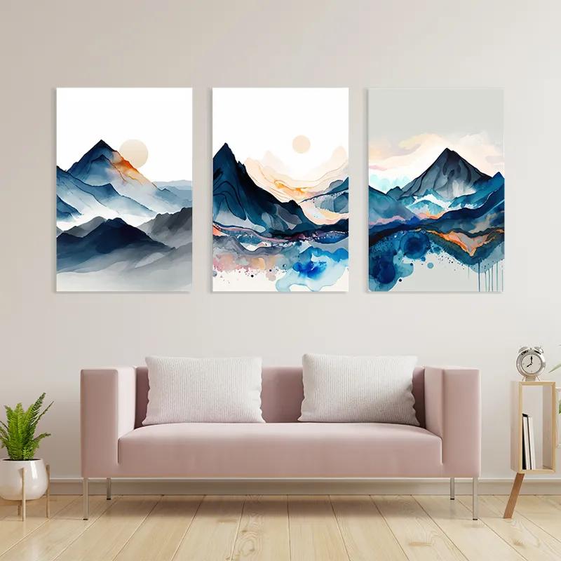 Obraz Multicanvas Paintinglue Mountain mockup 3