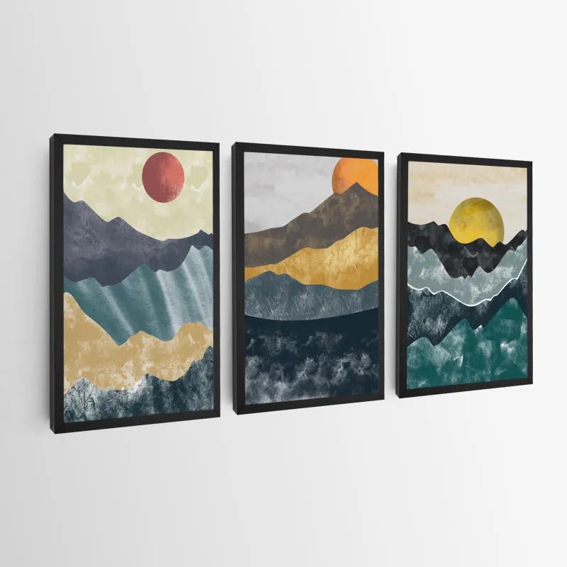Obraz Multicanvas Mountain Sun Set mockup 0