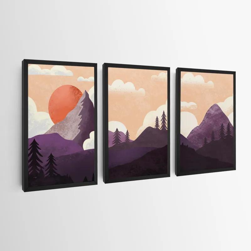 Obraz Multicanvas Purple Mountain mockup 0