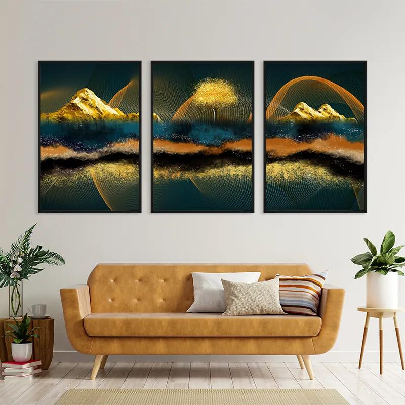 Obraz Multicanvas Mountain Waves mockup 4