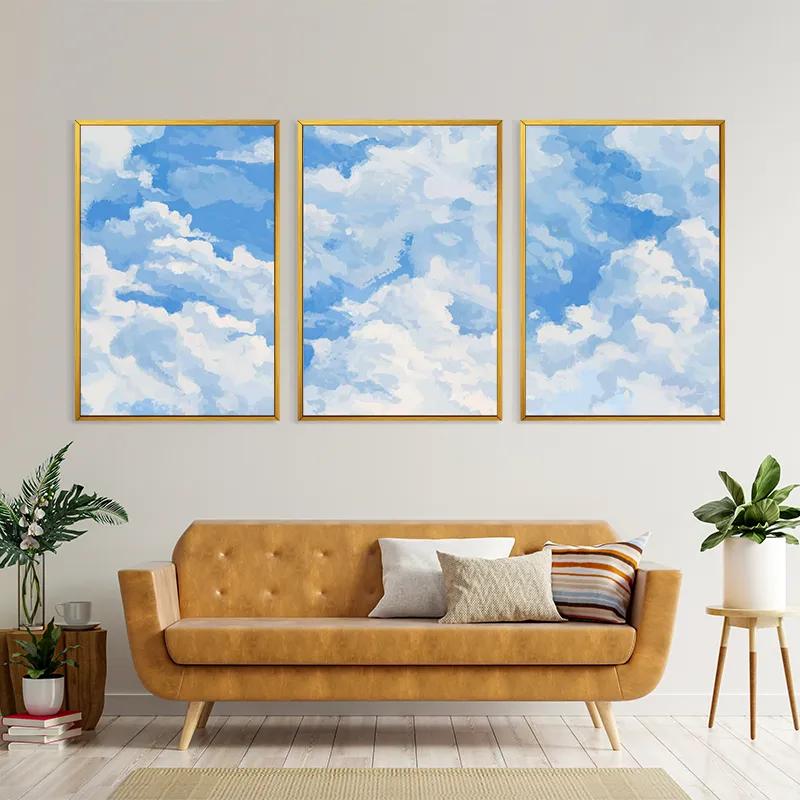 Obraz Multicanvas Clouds Set mockup 4