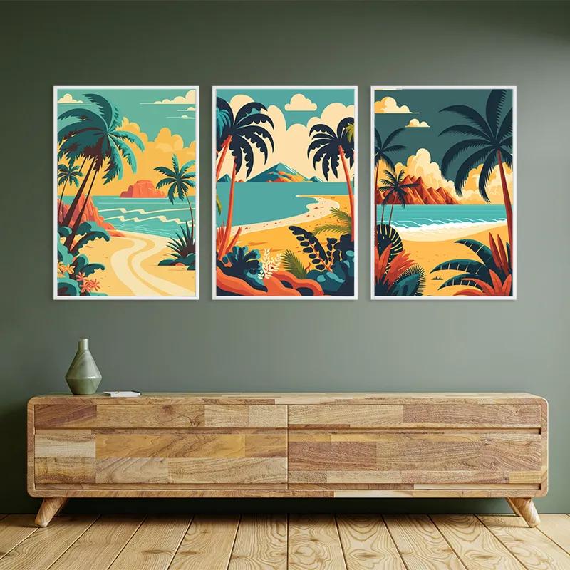 Obraz Multicanvas Beach Palm mockup 2