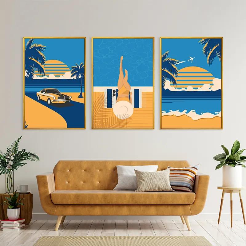 Obraz Multicanvas Summer Retro Set mockup 4