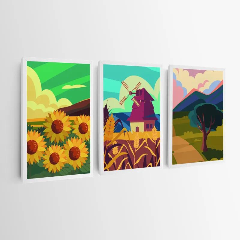 Obraz Multicanvas Ruralrt Set mockup 0