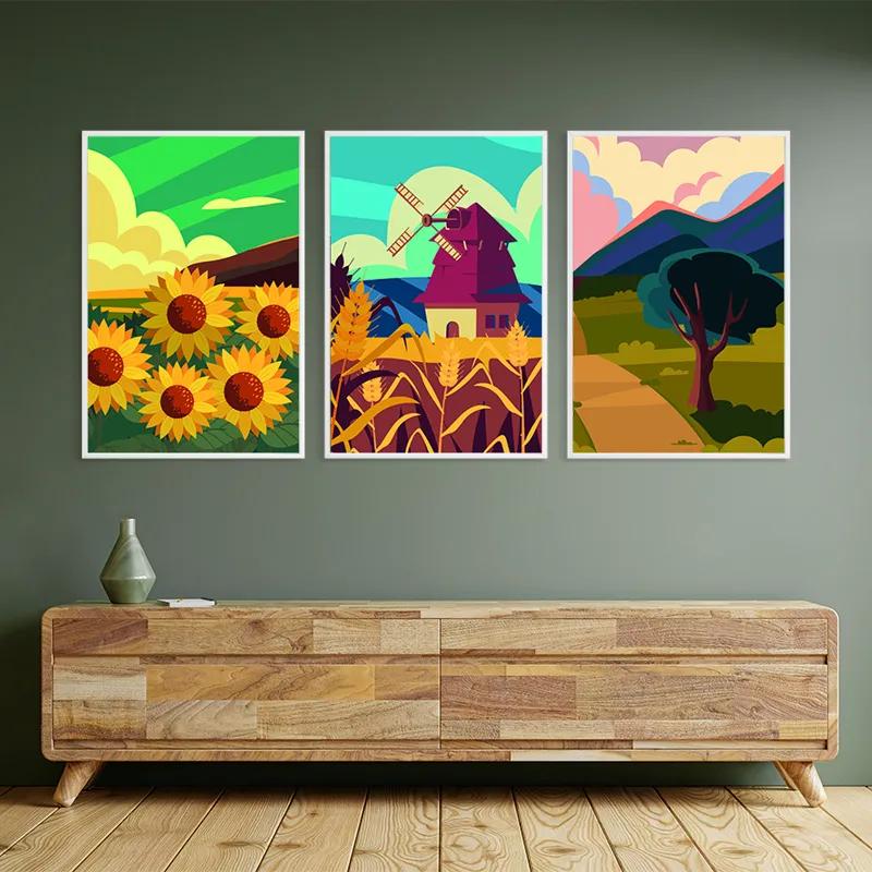 Obraz Multicanvas Ruralrt Set mockup 2