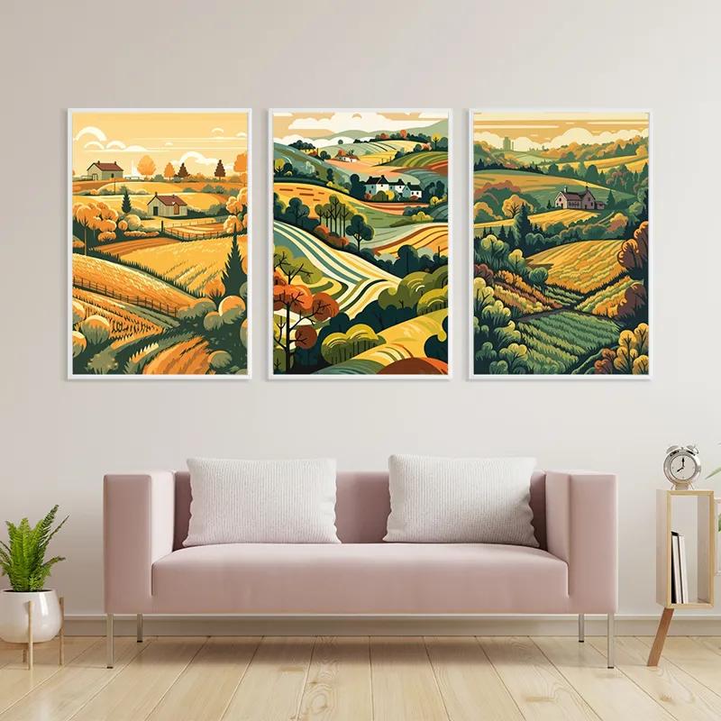 Obraz Multicanvas Farm Set mockup 3