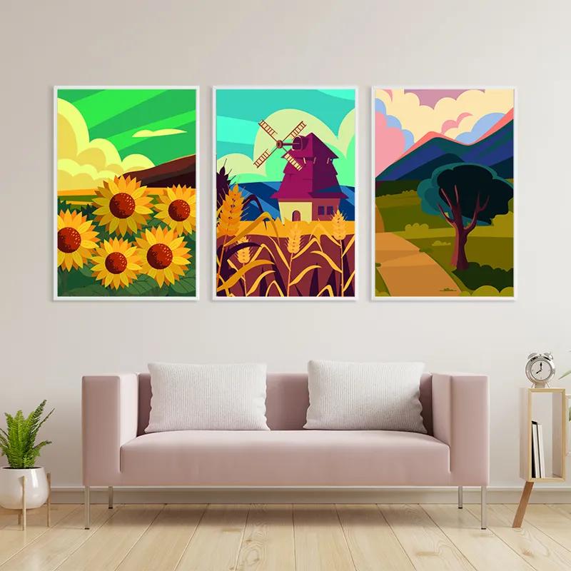 Obraz Multicanvas Ruralrt Set mockup 3